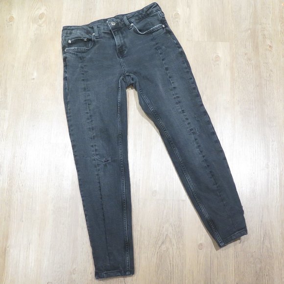 Zara Black Skinny Double Seamed Jeans Size 4 - Picture 2 of 14